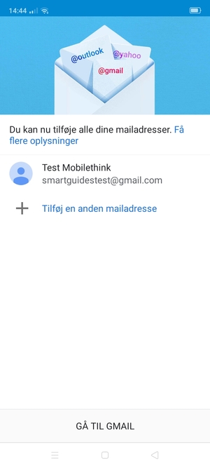 Vælg GÅ TIL GMAIL