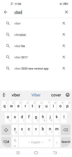 Enter the app name and select Search