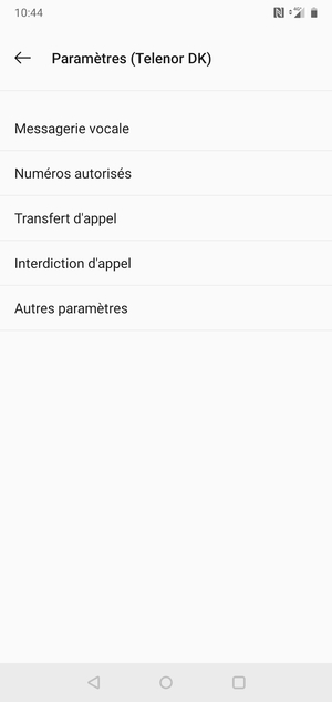 Sélectionnez Messagerie vocale