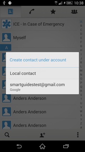 Select your account