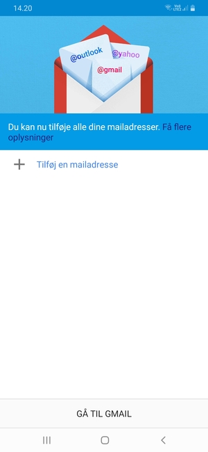 Vælg Tilføj en mailadresse
