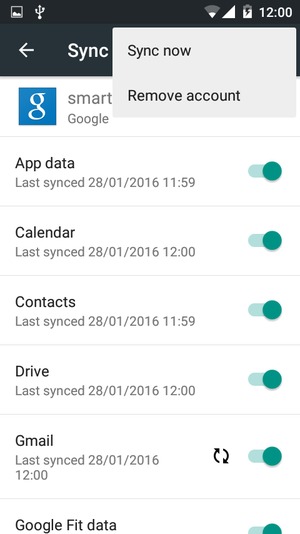 Select Sync now