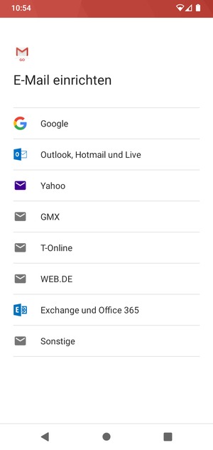 Wählen Sie Outlook, Hotmail und Live