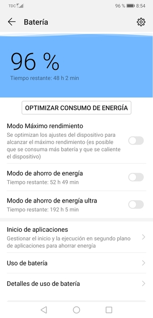 Active Modo de ahorro de energía