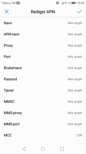 Skriv inn internett-informasjon