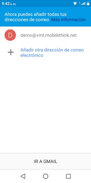Seleccione IR A GMAIL