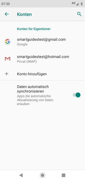 Wählen Sie Ihr Google Konto