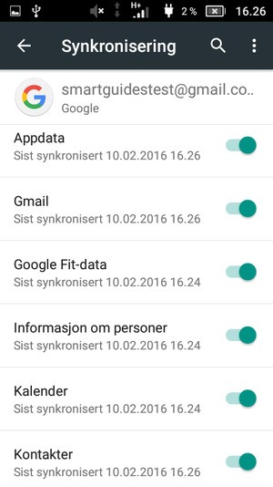 Velg menyknappen