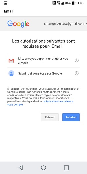 Sélectionnez Autoriser