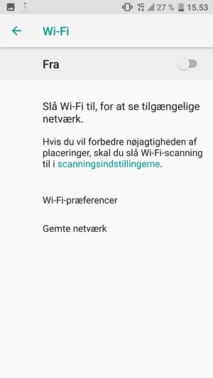 Slå Wi-Fi til