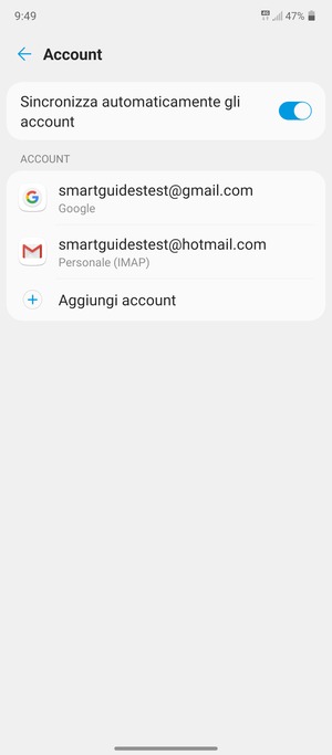 Seleziona il tuo account Google