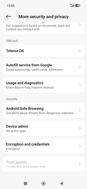 Scroll to and select Public