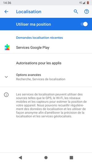 Désactiver le Localisation