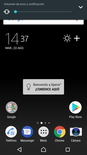 Continúe presionando para el modo de vibración, el cual es aprobado con una vibración corta