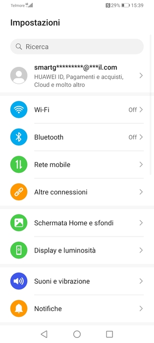 Seleziona Wi-Fi