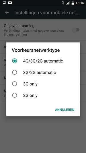 Selecteer uw voorkeursoptie