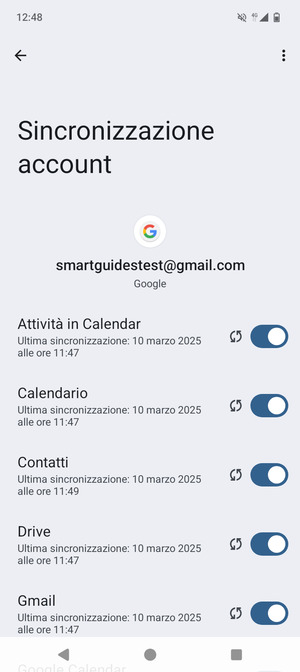 Assicurati che Contatti sia selezionato