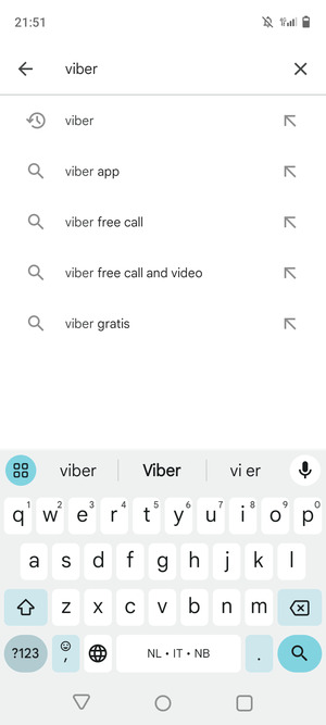 Skriv inn applikasjonsnavnet og velg Søk