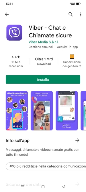 Seleziona Installa