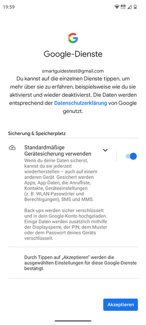 Wählen Sie Akzeptieren