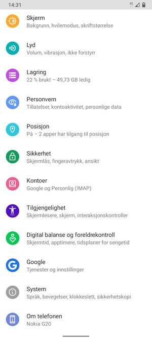 Bla til og velg System