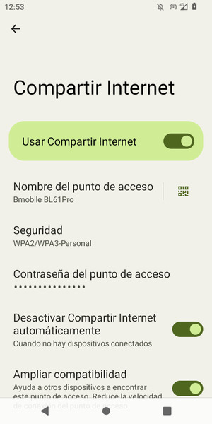 El teléfono ha sido configurado para su uso como módem