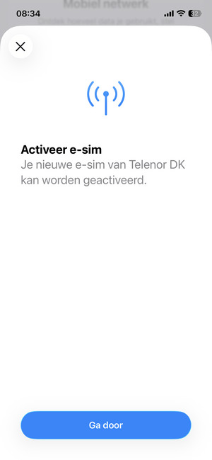 Selecteer Ga door