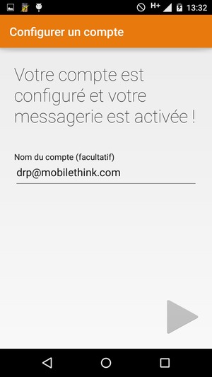 Donnez un nom à votre compte et sélectionnez SUIVANT