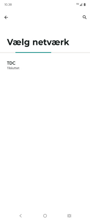 Afvent at søgningen er afsluttet
