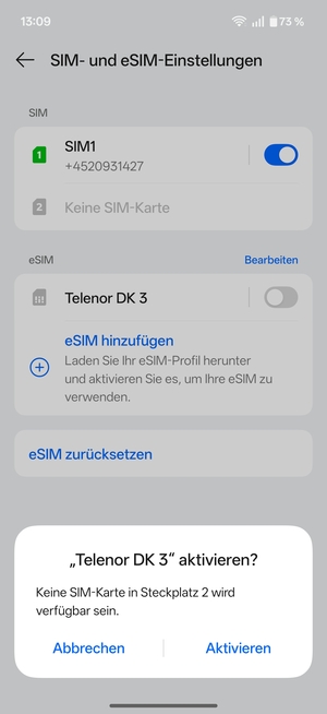 Wählen Sie Aktivieren
