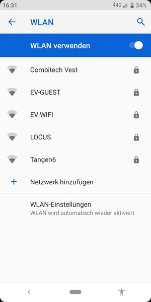 Wählen Sie das Wireless-Netzwerk, zu dem Sie eine Verbindung herstellen möchten