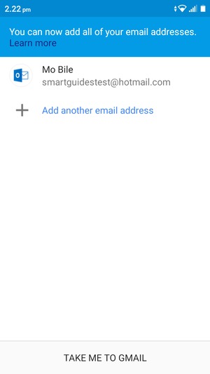Select TAKE ME TO GMAIL