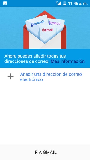 Seleccione Añadir una dirección de correo electrónico