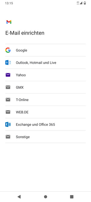 Wählen Sie Exchange und Office 365