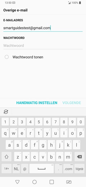 Voer uw Gmail adres in en selecteer Volgende