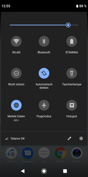 Stellen Sie die Helligkeit auf das erforderliche Niveau