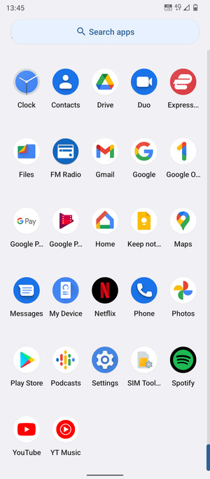 Scroll to and select Settings