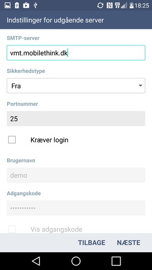 Fjern markeringen i tjekboksen Kræver login og vælg NÆSTE