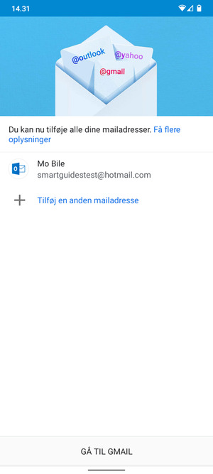 Vælg GÅ TIL GMAIL