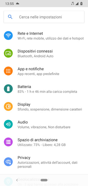 Seleziona Rete e Internet