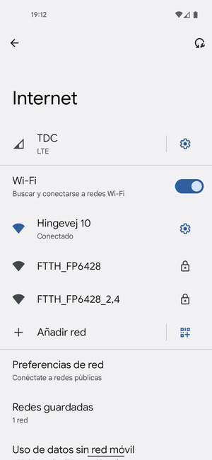Ahora está conectado a la red Wi-Fi