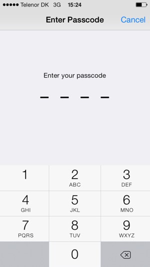Enter your passcode for the phone lock if this is already activated on your phone