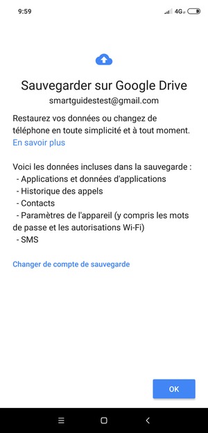 Sélectionnez OK