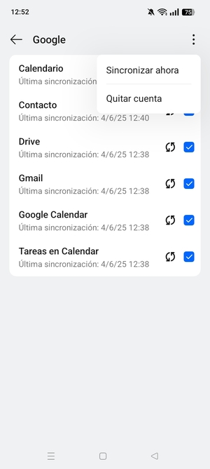 Seleccione Sincronizar ahora