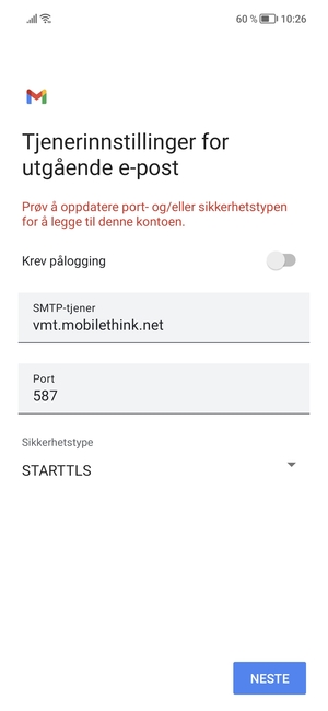 Velg Sikkerhetstype