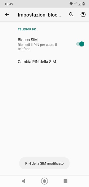 Il tuo PIN della SIM è stato modificato