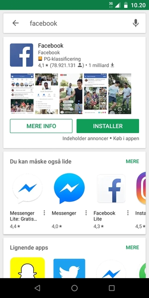 Vælg appen