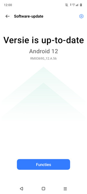 Als uw telefoon up-to-date is, zult u het volgende scherm zien