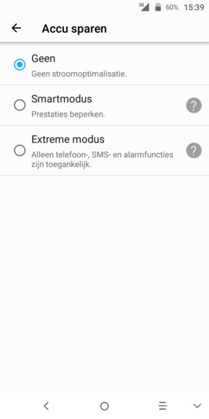 Selecteer Smartmodus
