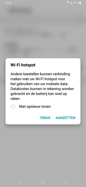 Selecteer AANZETTEN